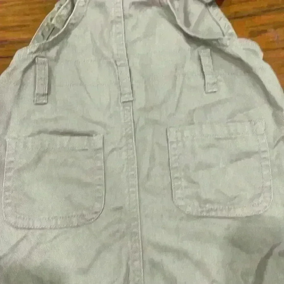 Vintage baby khaki overalls with football patches 7 to 9 months 100% cotton - Picture 8 of 8